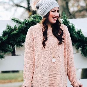 Light Pink Popcorn Sweater